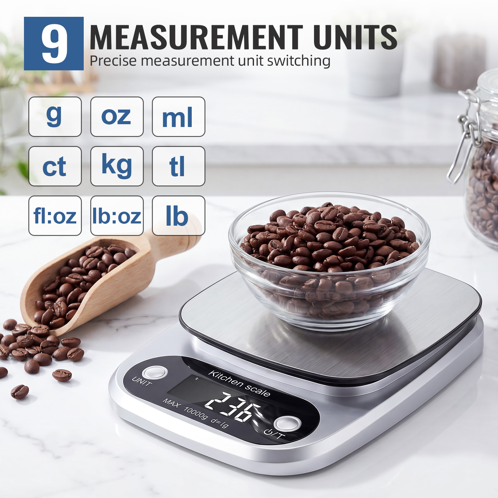 Arenviy Digital Food Scale, 22-Pound photo 2
