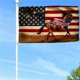 thumbnail image 3 of Cayyon Horse Patriot Flag Horse American Eagle US Flag 3x5Feet Banner with 2 Brass Grommets, 3 of 4
