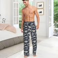 thumbnail image 4 of PISONIC Funny Mens Pajama Pants Lounge Men's Pajama Bottoms Soft Sleep Pants With Pockets Drawstring, 4 of 7