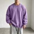 thumbnail image 2 of Yongwang Mens Long Sleeve Pullover Crew Neck Sweatshirt Basic Pullover Tops for Autumn Daily Outfit, 2 of 7