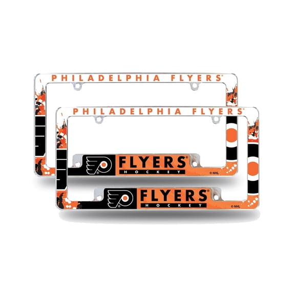 Philadelphia Hockey Flyers (Set of 2) Chrome Metal License Plate Frames