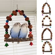 Wharick Bird Swing Parakeet Swing Bird Swings Toys for Parakeets Bird Cage Accessories with Bell