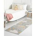 thumbnail image 5 of Unique Loom Whimsy Kids Collection Area Rug - Rainbow, Stars, And Clouds (2' 2" x 3' 11" Runner Gray/Ivory) Perfect For Kids Bed Room/Nursery Room/Living Room/Class Room/Play Room, 5 of 5