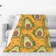 thumbnail image 1 of Fotbe Avocado Dog Manta de Franela Acolchonada con Estampado, Súper Suave y Esponjosa, Extra Grande para Sofá, Cama, Uso Todo el Año-40"x30", 1 of 7