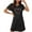 Black, variant on Nightdress for Women Plus Size Short Sleeve Nightgown Round Neck Casual Print Sleep Shirts