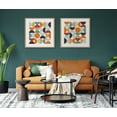 thumbnail image 6 of Kate and Laurel Sylvie Circles and Curves Retro Color Framed Canvas Wall Art by The Creative Bunch Studio, 30x30 Natural, Modern Abstract Art with Geometric Inspiration, 6 of 6