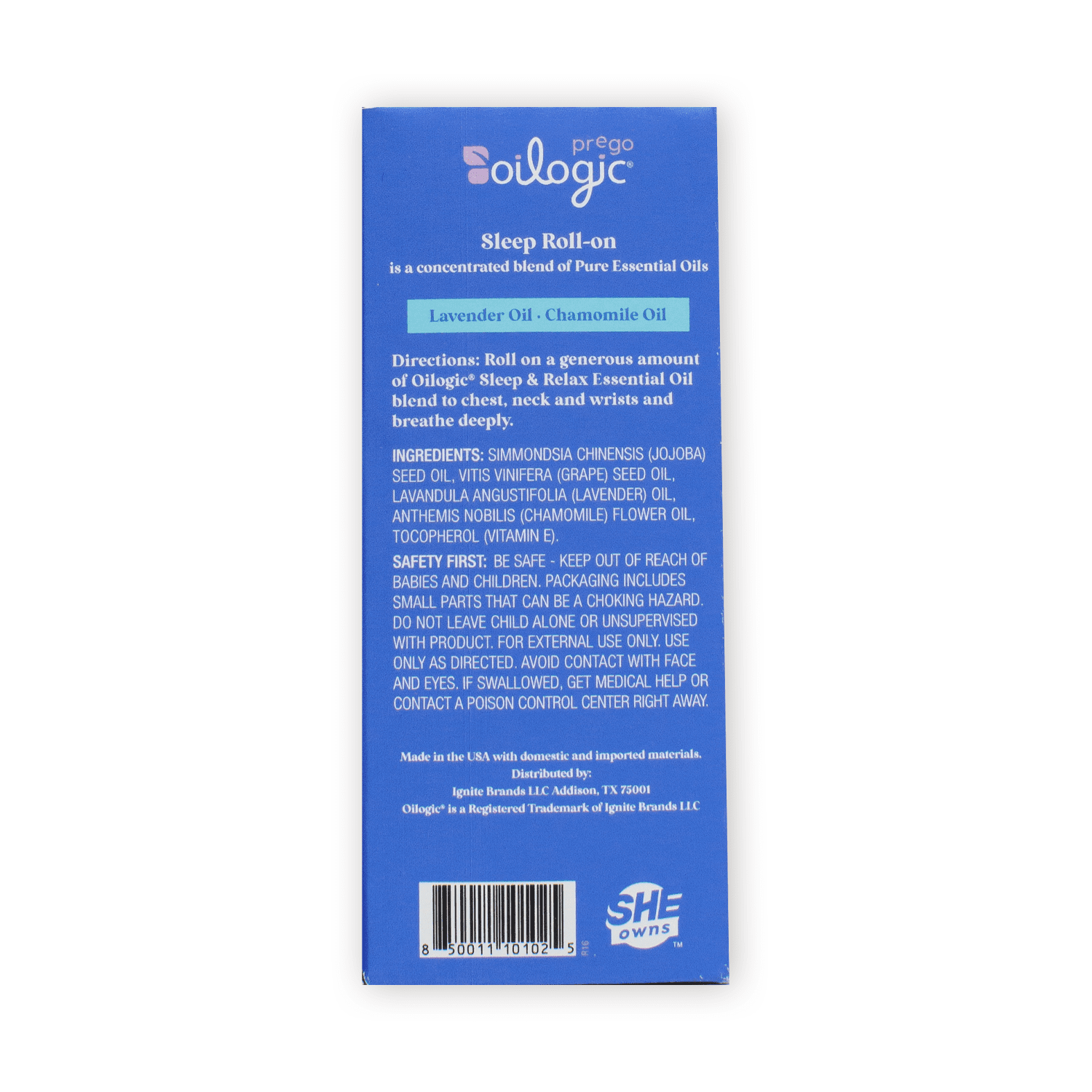 (4 pack) Oilogic Prego Sleep Essential Oil Roll-on, Supports Healthy Sleep, 1 Count