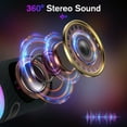thumbnail image 3 of Portable Led Party Bluetooth 5.0 Speaker,Mini Wireless Speaker with Lights Rich Stereo Bass Aux, IPX6 Waterproof Outdoor Speaker, 24H Playtime, Dual Pairing, Home, Travel, Hiking, 3 of 7