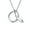 Silver-V, variant on Bling Jewelry Womens A Script Letter Initial Pendant Necklace Silver 18 Inch