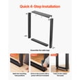 thumbnail image 3 of VEVOR Table Legs, 29.5" H x 23.6" W Square Steel Furniture Legs, Modular Design, Easy Assembly, 2204 lbs Max Load Heavy Duty, for Home Office Desk, Workbenches, Dinner Bar Tables, Set of 2, Black, 3 of 9