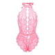 thumbnail image 5 of Gibobby Lencería para sexo Lencería de una pieza a la para mujer, lencería de juego de rol, disfraces sexys para mujer, lencería de encaje a cuadros rojos(Rosa, M), 5 of 5