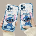thumbnail image 2 of Funda de silicona para teléfono móvil, carcasa de Disney Stitch para iPhone 14, 13, 12, mini, 11 pro, xs, max, X, XR, 7 PLUS, SE 2020, regalo de pareja, 2 of 4