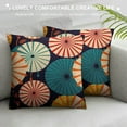 thumbnail image 3 of PIKWEEK  Square Throw Pillow Covers Colorful Japanese Umbrellas Pattern Pillow Cases Decorative for Home Bedroom Sofa Pillowcases Standard, 3 of 5