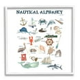 thumbnail image 4 of Stupell Industries Educational Nautical Alphabet Learning Chart Marine Wildlife Graphic Art White Framed Art Print Wall Art, Design by Dishique, 4 of 5