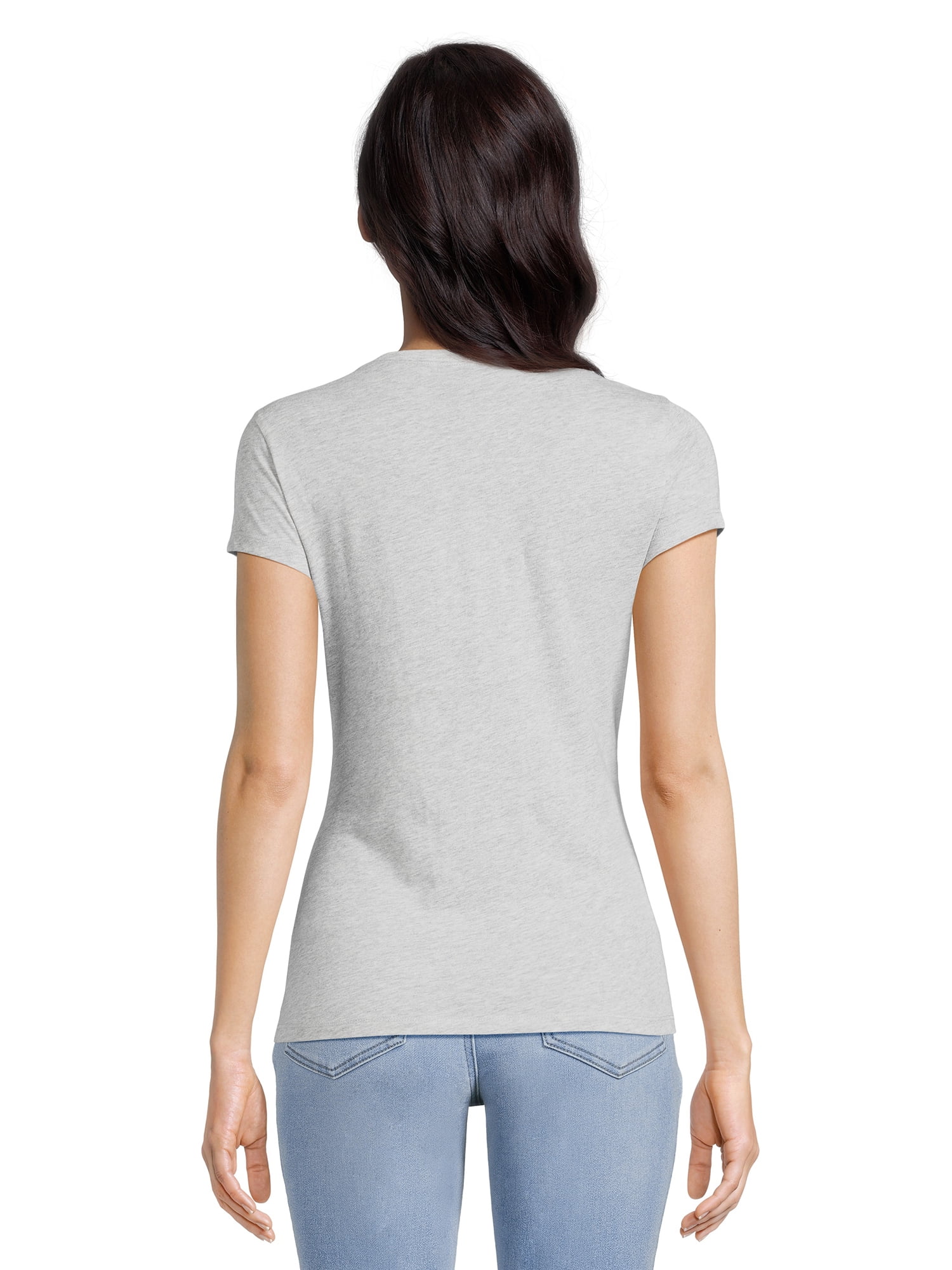 No Boundaries Scoop Neck Tee with Short Sleeves, 1 or 3-Pack, Women’s