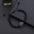 thumbnail image 5 of ZHAOCHENG Pulsera con proyección de huella de perro en turquesa blanca mate y negra "Te amo", ideal para regalos navideños, 5 of 5