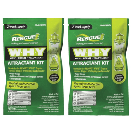 Rescue Night Spray - Rescue WHY Trap Kit, for Wasp, Hornet, Yellowjackets (2 pack)
