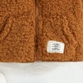 thumbnail image 6 of AINIYS Little Fleece Jacket Fuzzy Full Zip Up Stand Collar Coat Kids Girls Boys Fall Winter Warm Outerwear Brown 2 Years, 6 of 7
