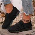thumbnail image 2 of Pandaie Slip on Sneakers Women Walking Shoes Side Lace up Tennis Lightweight Breathable Mesh Nurse Orthopedic Workout Gym Sport Shoes (Black,6), 2 of 7