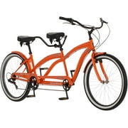 BUCUO Lua Tandem Adult Beach Cruiser Bike, 26-Inch Wheels, Single to 7-Speeds, Multiple Colors