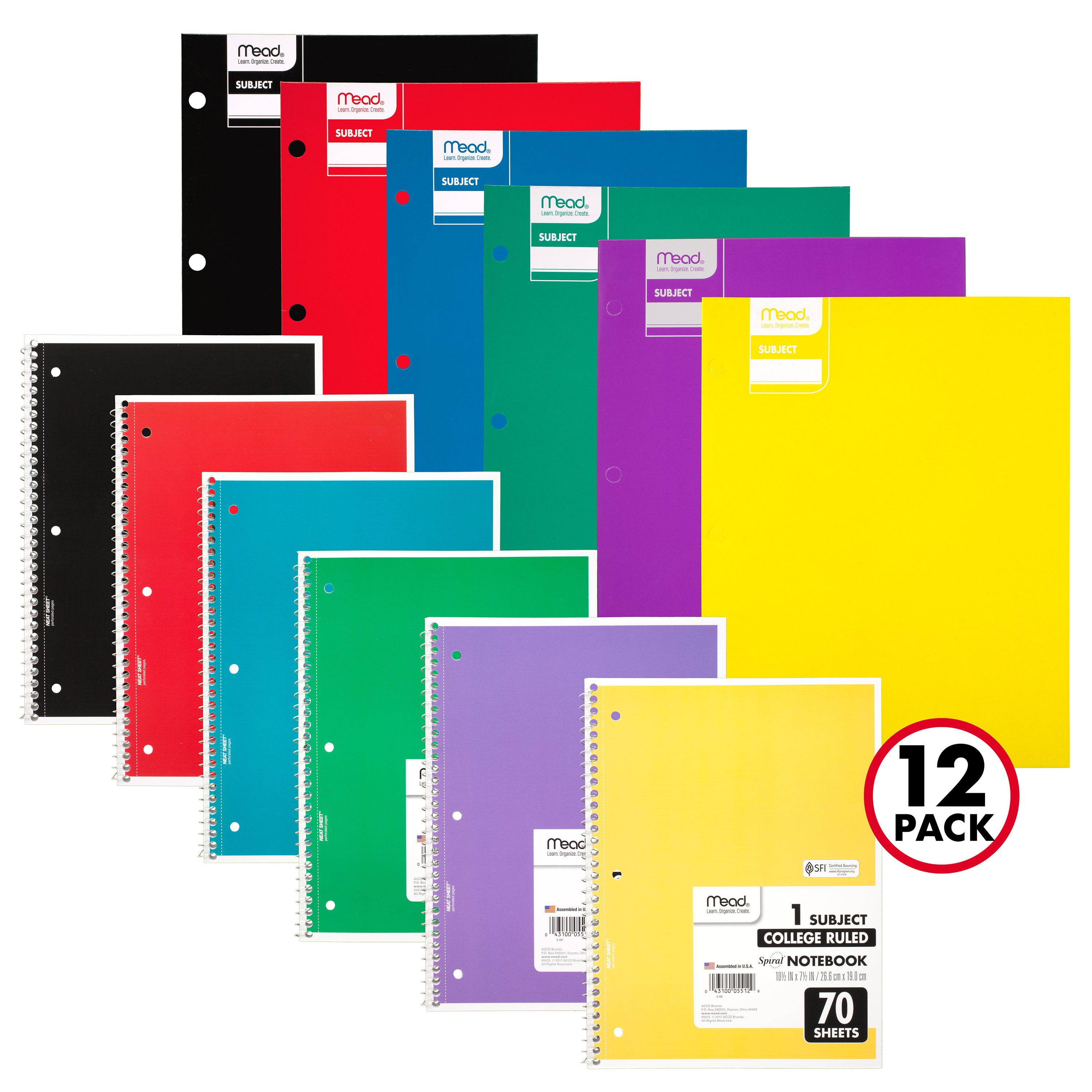 Details about   Mead 2 Pack Folders 12" x 9 3/8" Colors 
