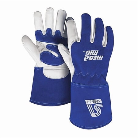 MegaMIG Welding Gloves, Gauntlet Cuff, Wing Thumb, Premium Goatskin, XL, 1 PR 0255-X
