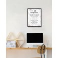 thumbnail image 5 of Inspirational 11x14in Black Framed Wall Art Motivational I Am No Perfect Quote Sayings Office Home Decor Canvas Prints Encouraging Positive Posters Painting, 5 of 5