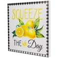 thumbnail image 5 of Northlight White and Black Gingham "Squeeze the Day" Decorative Lemon Wall Art 13.75", 5 of 7