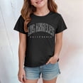 thumbnail image 2 of NOLDARES Girl's Graphic Crew Neck T Shirt Short Sleeve Casual Cute Tee Top(Black,11-12 Years), 2 of 4