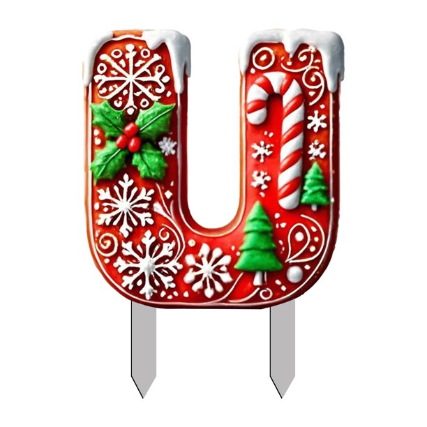 26 Piezas De Adornos Con Letras Para Navidad Para Exteriores, Insertos Para El Suelo Del Árbol De Navidad, Decoración Para Exteriores, Insertos Con Letras Con Motivos Navideños, Insertos Acrílicos 2