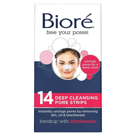 Biore Deep Cleansing Pore Strips for Nose 14 (Best Face Wash For Big Pores)