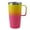 Yollow Pink, variant on 20 oz Stainless Steel Insulated Tumbler with Handle, Thermal Travel Coffee Mug with Lid and Straw