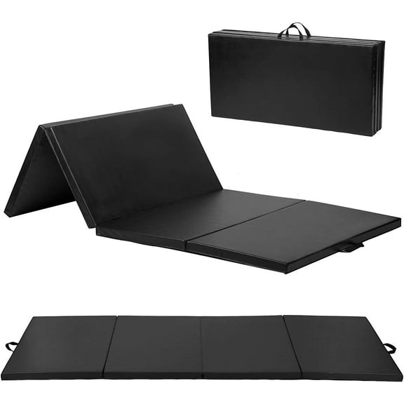 BestMassage Folding Gymnastics Mat 2'' Thickness 4' x 10' for Indoor, Outdoor Exercise