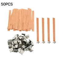 NEXIMO Wooden Candle Wicks,Crackling Sound Enhances Romantic Atmosphere,Soy Wax Compatibility Ensures Long Burn Time,Universal Container Fit for DIY Candle Making Supplies
