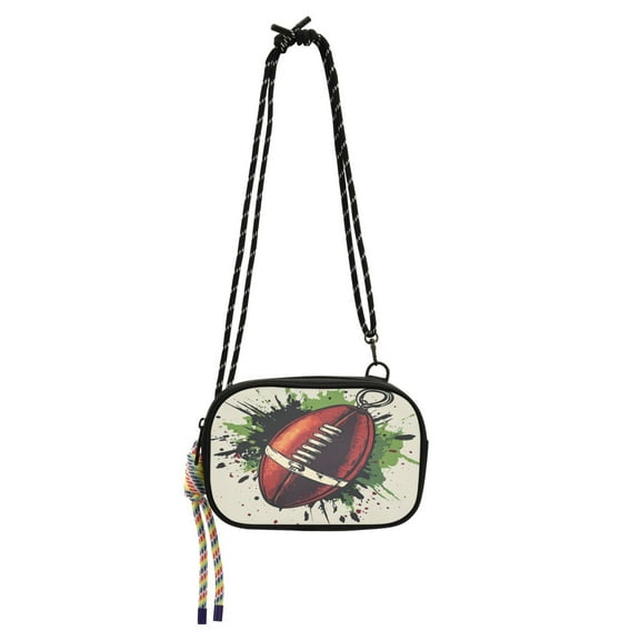Stylish Crossbody Phone Bag Purse Handbags Adjustable Strap, Compact Design for Essentials American Football-shaped