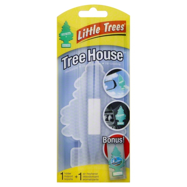 Little Trees Bayside Breeze Air Freshener & Clear Air Freshener Holder