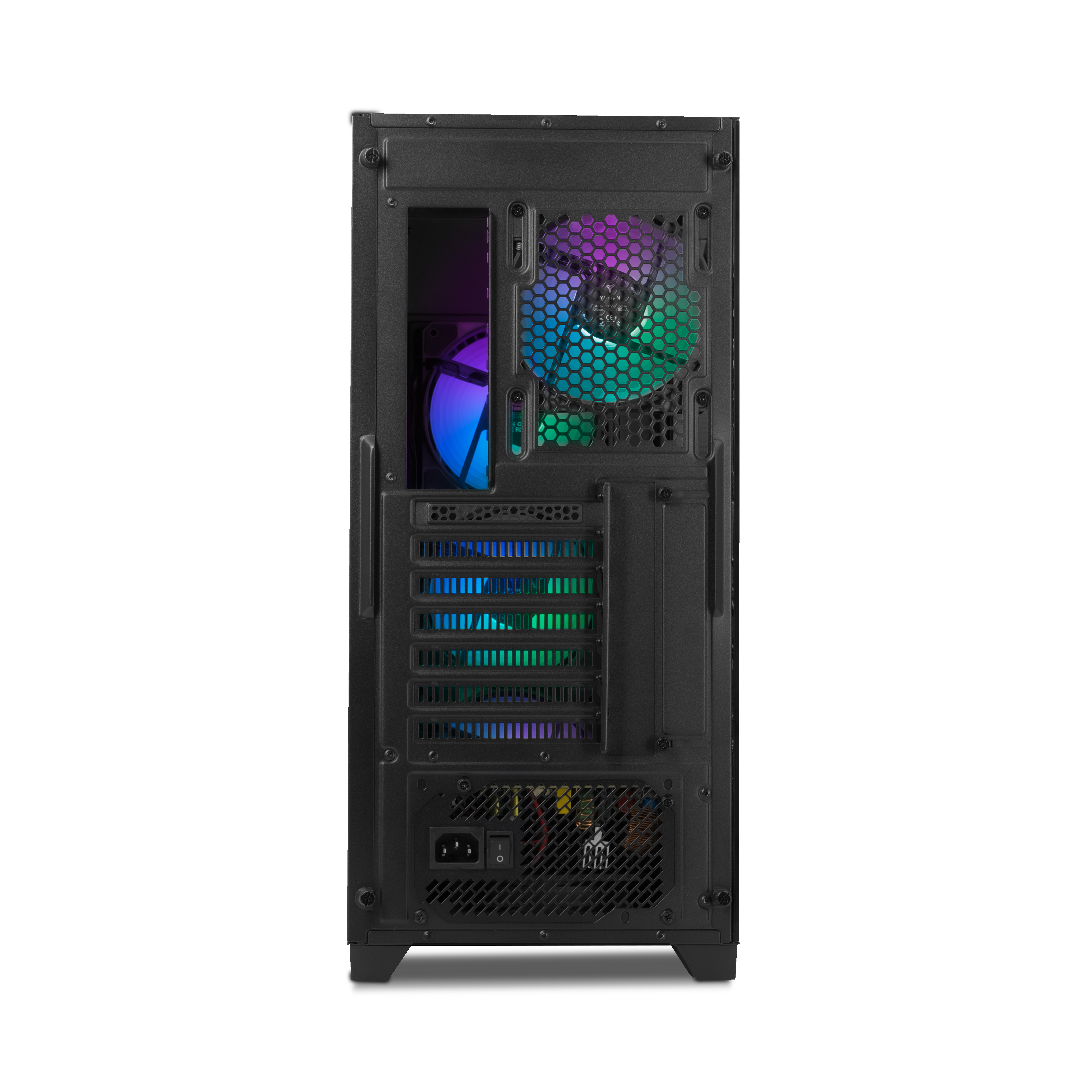 Yeyian Phoenix ATX Mid‑Tower PC Case – 4 ARGB Fans Included, Tempered Glass Side Panel, High‑Airflow Steel Chassis – Model YCM‑APPHO‑01FA