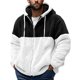 thumbnail image 1 of Men's Personalized Casual Printing Long Sleeve Zipper Sweater Thick Cotton Suit Winter2XL, 1 of 5