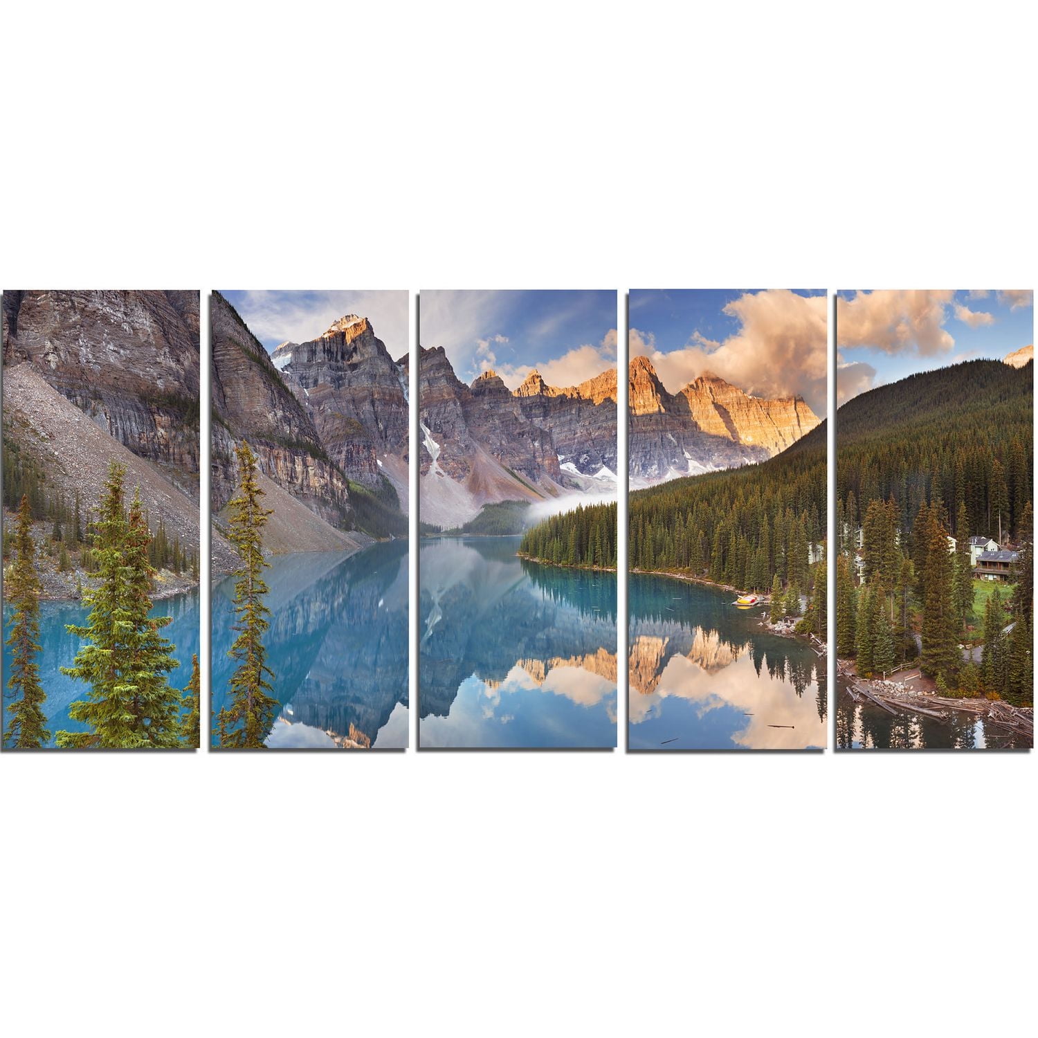 Design Art Moraine Lake in Banff Park Canada Landscape Art Canvas Print