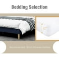 thumbnail image 6 of AGARTT Upholstered Platform Bed Frame Twin Size with Headboard and Footboard/Wooden Slats Support/No Box Spring Needed/Easy Assembly,Dark Blue Linen, 6 of 12