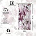 thumbnail image 4 of Small Stall 36"x72" Purplish Red Floral Shower Curtain Set with Hooks,Watercolor White Lush Flowers Bathroom Curtain,Modern Minimalist Waterproof Bath Curtain for Bathroom Decor, 4 of 6