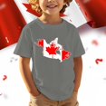 thumbnail image 3 of Chandail de la Fête du Canada Filles Imprimé Graphique Drapeau Canadien Col Rond Manches Courtes Blouse Garçons Imprimé Drapeau de la Fête du Canada Coupe Régulière Garçons Haut à Imprimé Feuille d'Érable Drapeau, 3 of 5