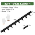 thumbnail image 2 of EAYSG 10-Pack Galvanized Steel Landscape Lawn Edging - 4.5in H Black Powder Coated Bendable Metal Strips - Hammer-in Edging Border w/ 11 Clips - Yard Pathway Divider (33Ft Total), 2 of 7