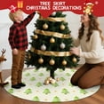 thumbnail image 5 of 48 Inch Christmas Tree Skirt – Velvet Plush Tree Mat, Soft Thickened Polyester with Red Ties, Single-Sided Printing, Available in 30in/36in/48in, Perfect for Holiday Xmas Tree Decoration, 5 of 7