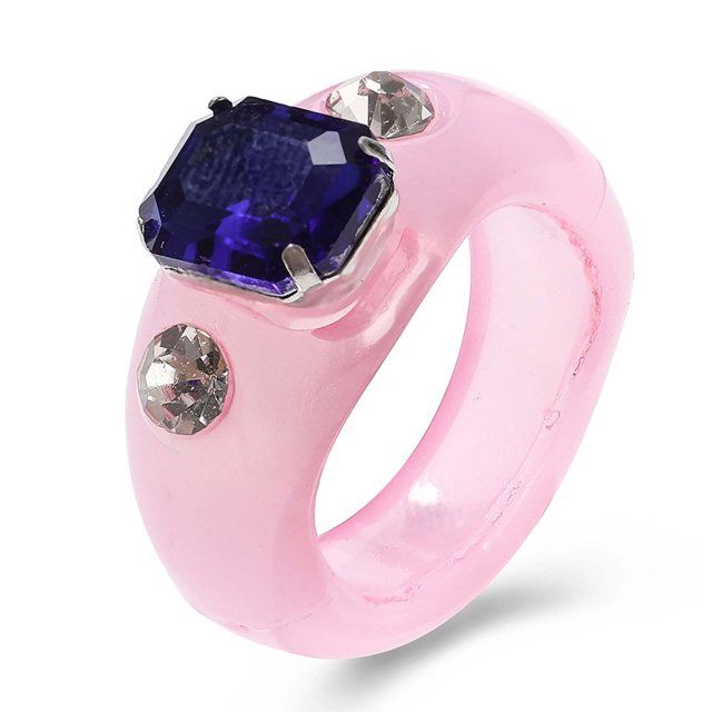 Anillos lindos de resina acrílica Anillos transparentes coloridos para nudillos de verano Wmkox8yii fajkfhkj1712