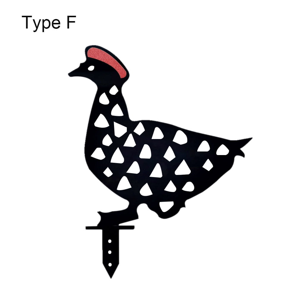 Yard Art Stake Acrylic Duck Shape Garden Stake Ornament Acrylic Garden