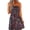 Black, variant on Women's Smocked Printed Tube Mini Dress Polyester % 100 Fabric with Sheer Bodice Slight Stretch and Flowy Skirt