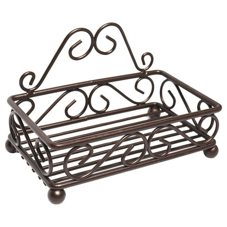 Forged Bronze Bath bed bath n more High Quality Bronze Sponge/Soap Holder with a Classic Swirl Design ()