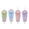 thumbnail image 2 of Toystoory Botella de agua duradera plástica con opciones múltiples del color de la paja Taza de agua plástica fácil de limpiar Teteras Verde claro, 2 of 6