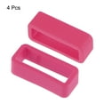 thumbnail image 3 of Unique Bargains Watch Band Strap Loops Silicone for 19mm Width Watch Band, Rose Red 4 Pack, 3 of 5